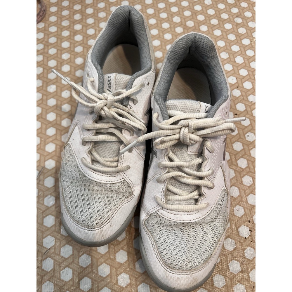 ASICS Gel-Dedicate White Silver Court Tennis Shoes Women's Size 8